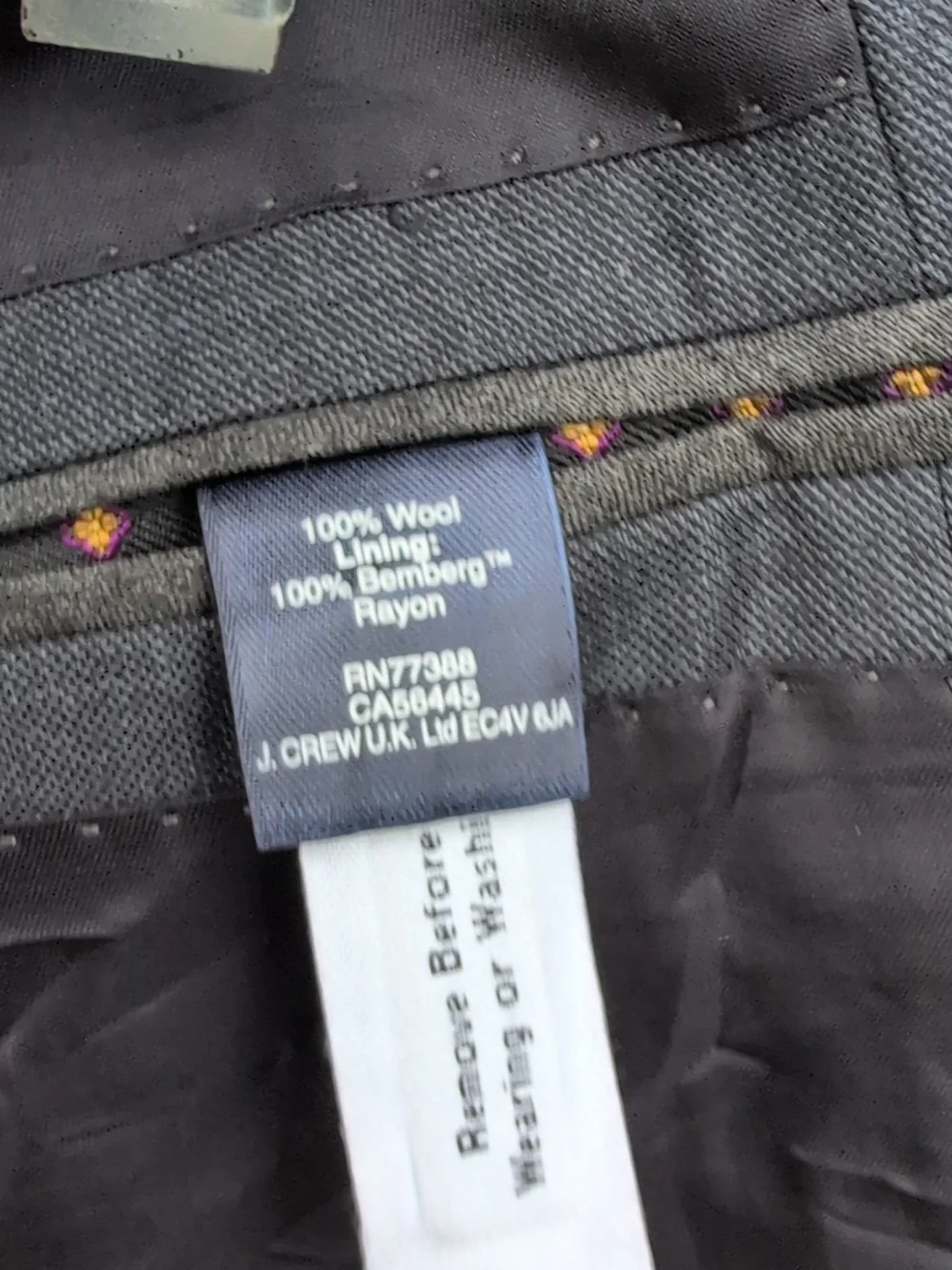 J Crew Ludlow Jacket Mens 38s Gray Tollegno 1900 Italian Wool Sport Coat Blazer